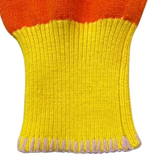 XOKR Kerri Rosenthal Heart Sunshine Color Block Cardigan V Neck Long Sleeves Med - Picture 2 of 14